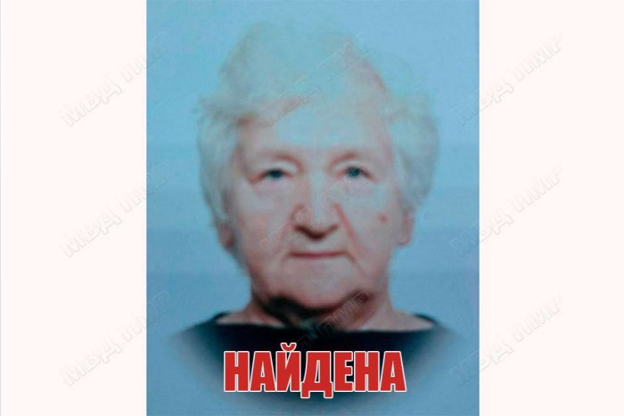 МВД ПМР прекратило розыск 84-летней Эльвиры Смирновой
