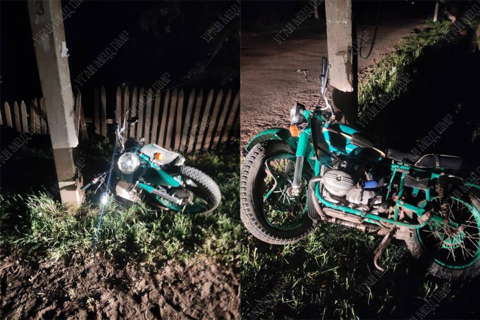 В Рыбницком районе пьяный мотоциклист врезался в опору ЛЭП