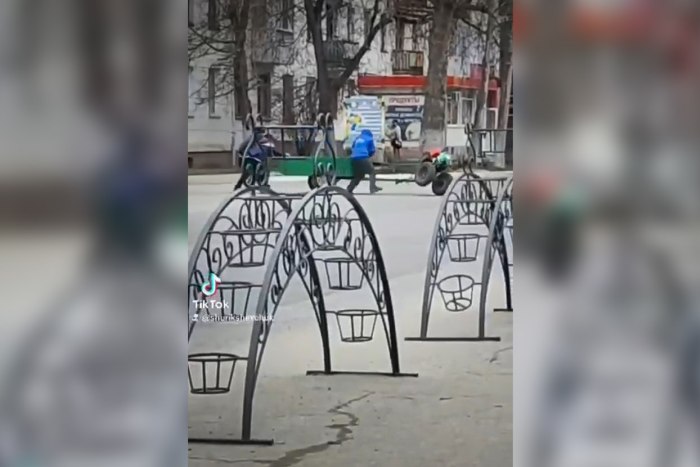 В Днестровске пытались поймать мотоблок (Видео)
