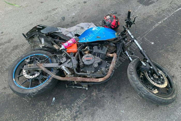 Пьяный мотоциклист пострадал в ДТП